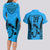 Custom Fiji Rugby Couples Matching Long Sleeve Bodycon Dress and Hawaiian Shirt Go Champions World Cup 2023 Tapa Unique Blue Vibe LT9 - Polynesian Pride