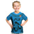 Custom Fiji Rugby Kid T Shirt Go Champions World Cup 2023 Tapa Unique Blue Vibe LT9 Blue - Polynesian Pride