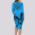 Custom Fiji Rugby Long Sleeve Bodycon Dress Go Champions World Cup 2023 Tapa Unique Blue Vibe LT9 - Polynesian Pride