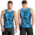 Custom Fiji Rugby Men Tank Top Go Champions World Cup 2023 Tapa Unique Blue Vibe LT9 - Polynesian Pride