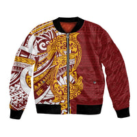 Couple Dolphins Maori Motif Bomber Jacket - Polynesian Pride