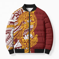Couple Dolphins Maori Motif Bomber Puffer Jacket - Polynesian Pride