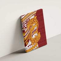 Couple Dolphins Maori Motif Canvas Wall Art - Polynesian Pride