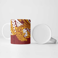 Couple Dolphins Maori Motif Ceramic Mug - Polynesian Pride