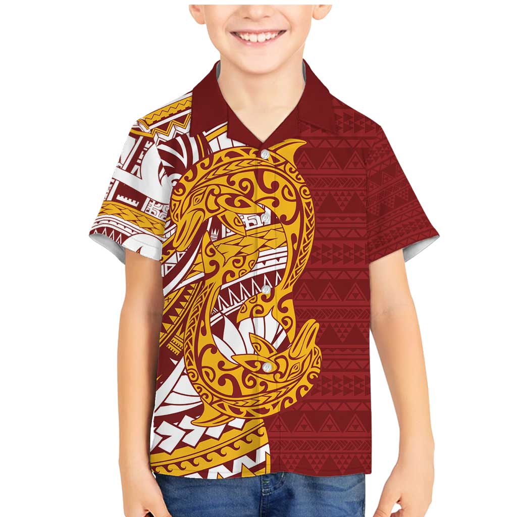 Couple Dolphins Maori Motif Family Matching Mermaid Dress and Hawaiian Shirt - Polynesian Pride