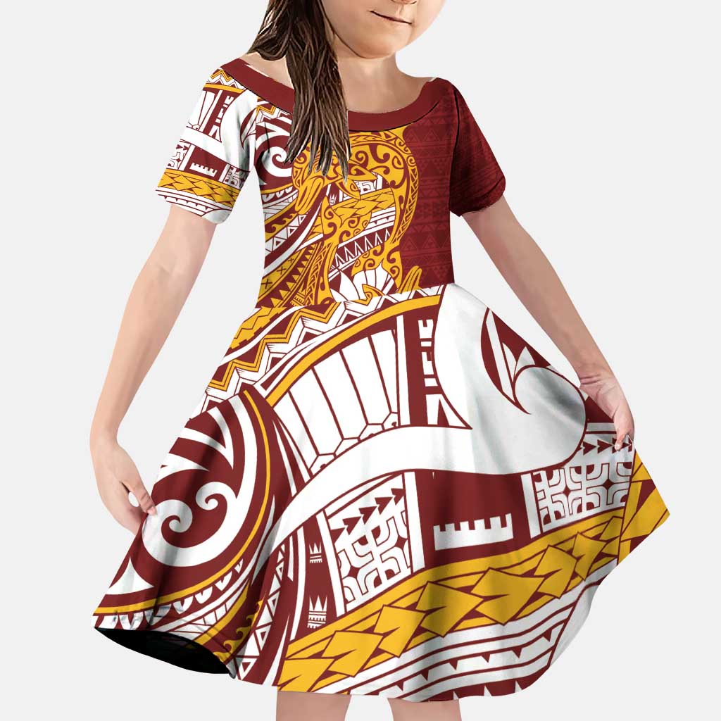 Couple Dolphins Maori Motif Family Matching Puletasi and Hawaiian Shirt - Polynesian Pride