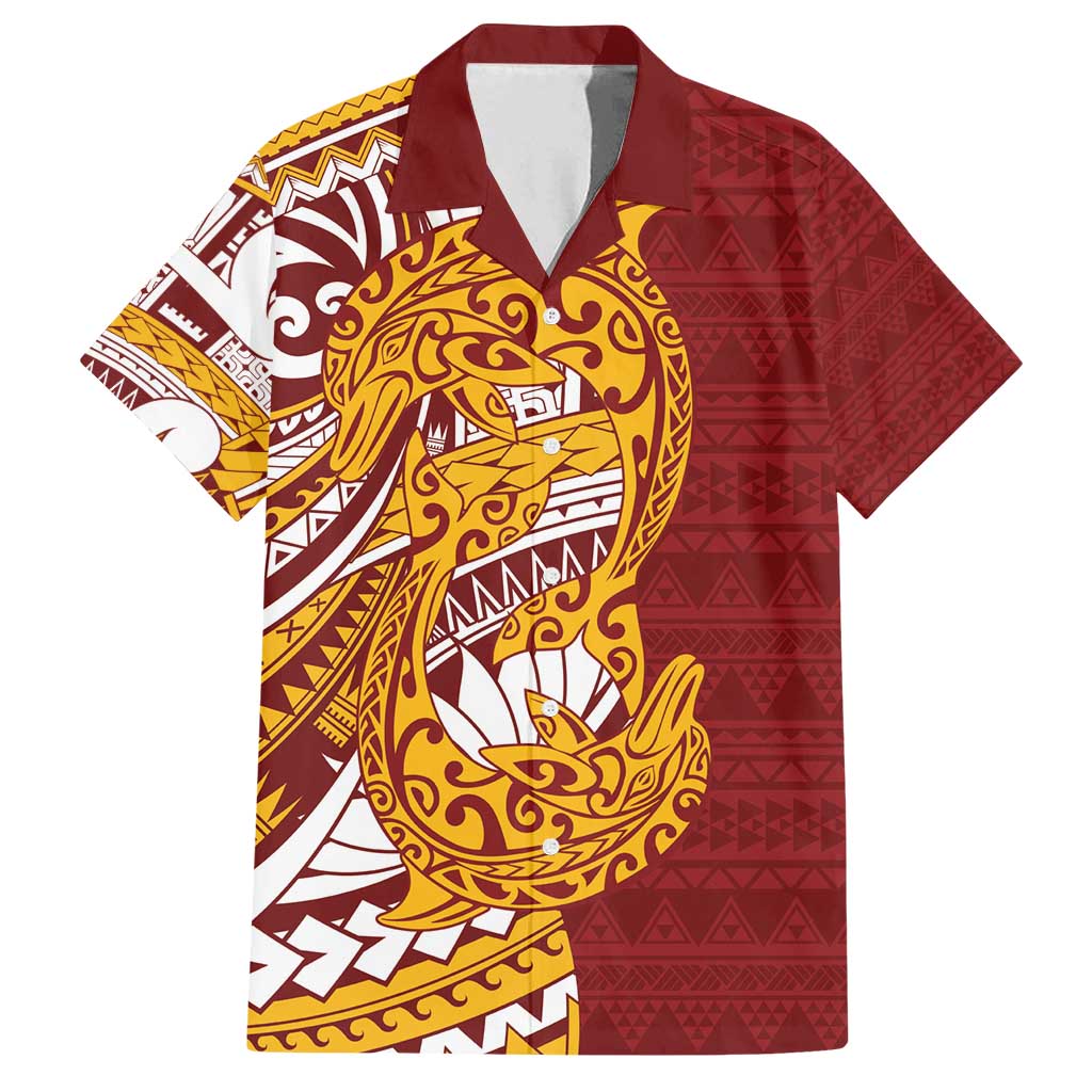 Couple Dolphins Maori Motif Family Matching Puletasi and Hawaiian Shirt - Polynesian Pride