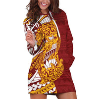 Couple Dolphins Maori Motif Hoodie Dress - Polynesian Pride