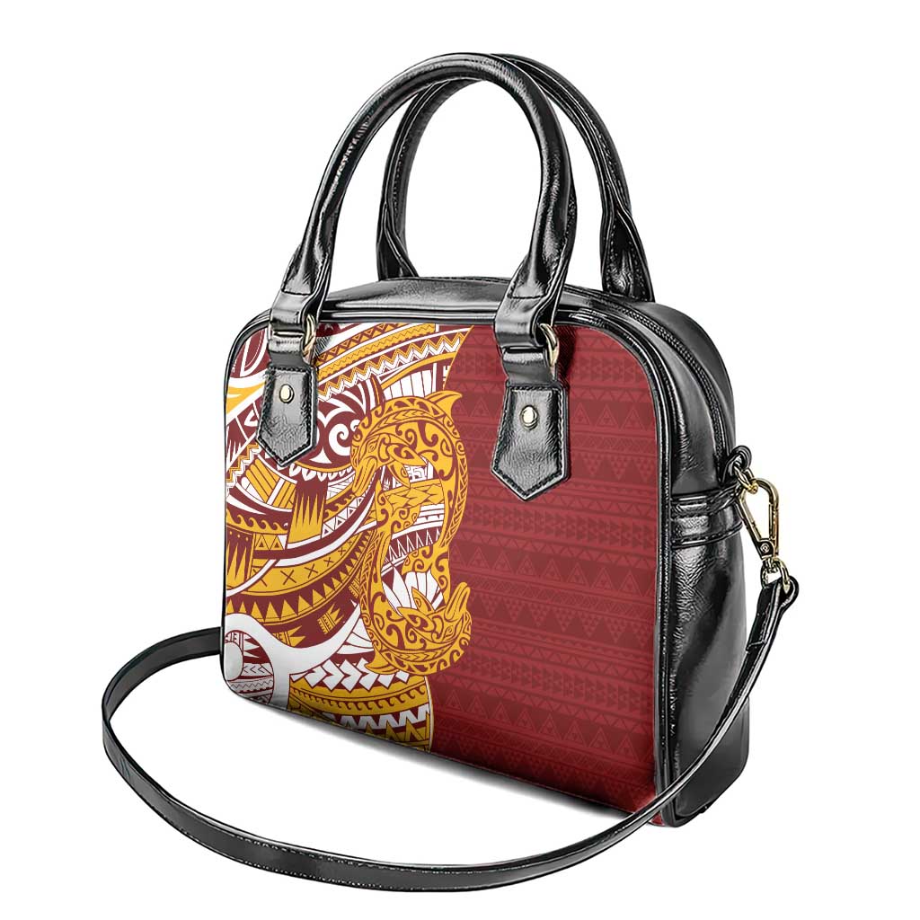 Couple Dolphins Maori Motif Shoulder Handbag - Polynesian Pride