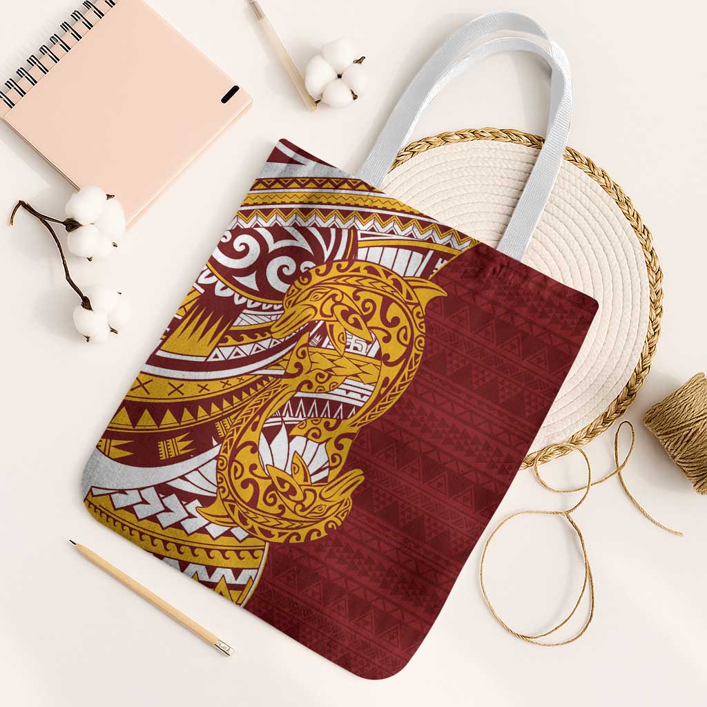 Couple Dolphins Maori Motif Tote Bag - Polynesian Pride