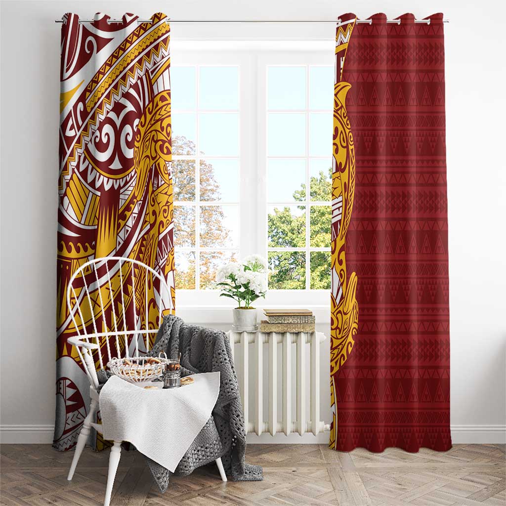 Couple Dolphins Maori Motif Window Curtain - Polynesian Pride