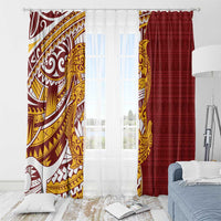 Couple Dolphins Maori Motif Window Curtain - Polynesian Pride