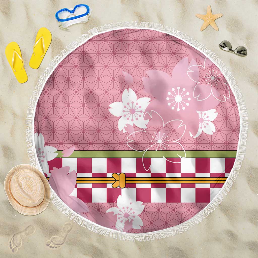 Japanese Asanoha Pattern Beach Blanket Charm Against Evil Spirits LT9 One Size 150cm Pink - Polynesian Pride