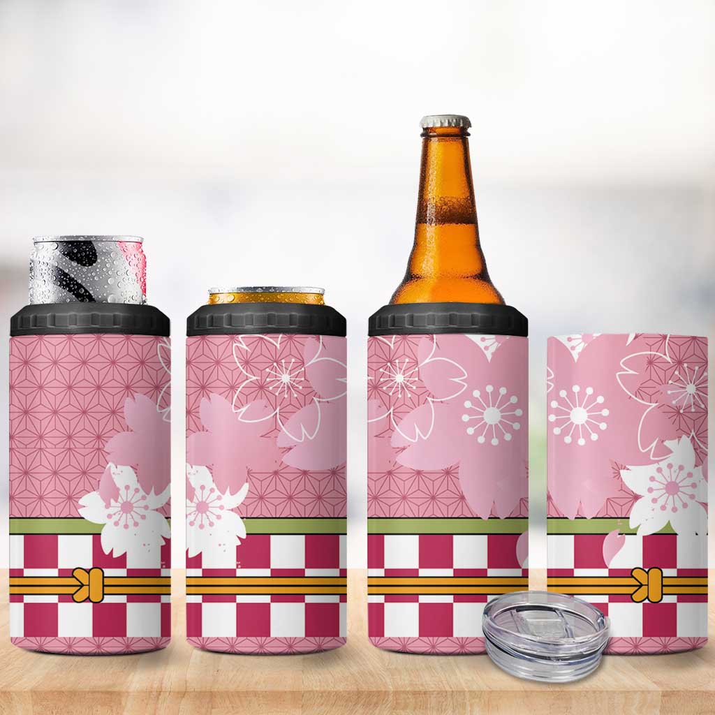 Japanese Asanoha Pattern 4 in 1 Can Cooler Tumbler Charm Against Evil Spirits LT9 - Polynesian Pride