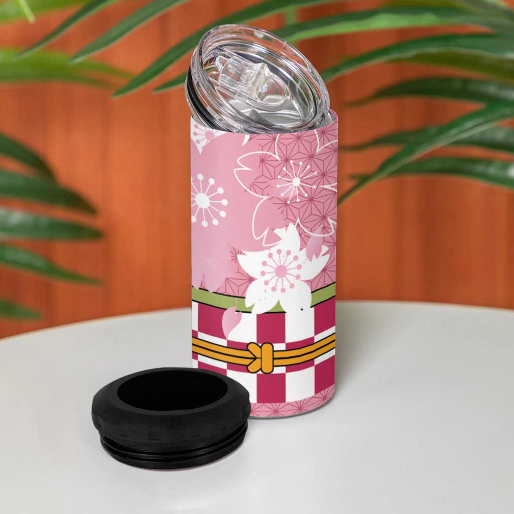 Japanese Asanoha Pattern 4 in 1 Can Cooler Tumbler Charm Against Evil Spirits LT9 - Polynesian Pride