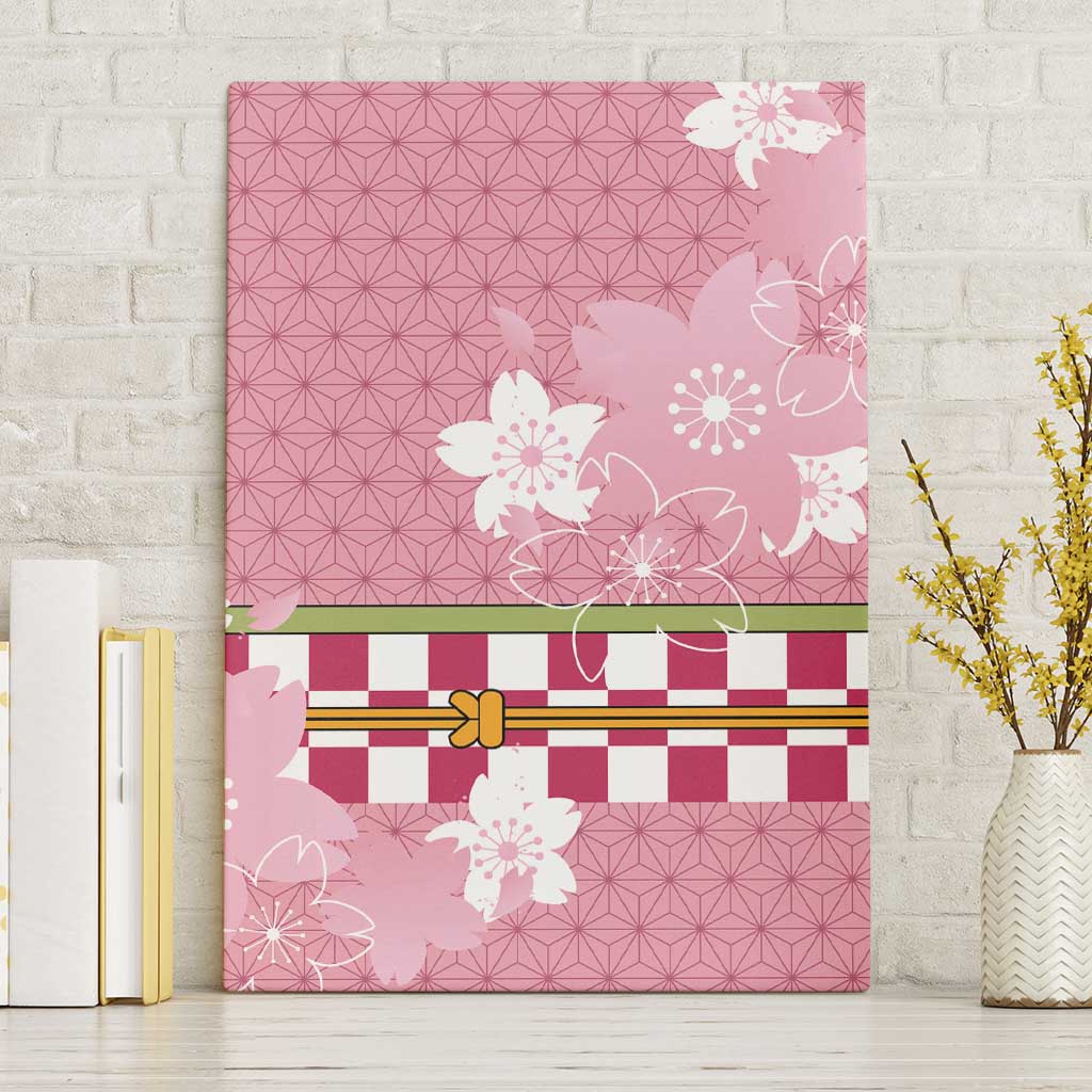 Japanese Asanoha Pattern Canvas Wall Art Charm Against Evil Spirits LT9 Without Frame Pink - Polynesian Pride