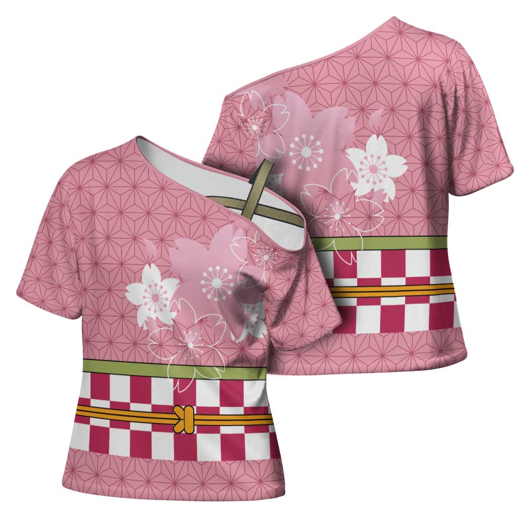 Japanese Asanoha Pattern Cross Shoulder Shirt Charm Against Evil Spirits LT9 - Polynesian Pride