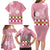 Japanese Asanoha Pattern Family Matching Long Sleeve Bodycon Dress and Hawaiian Shirt Charm Against Evil Spirits - Polynesian Pride