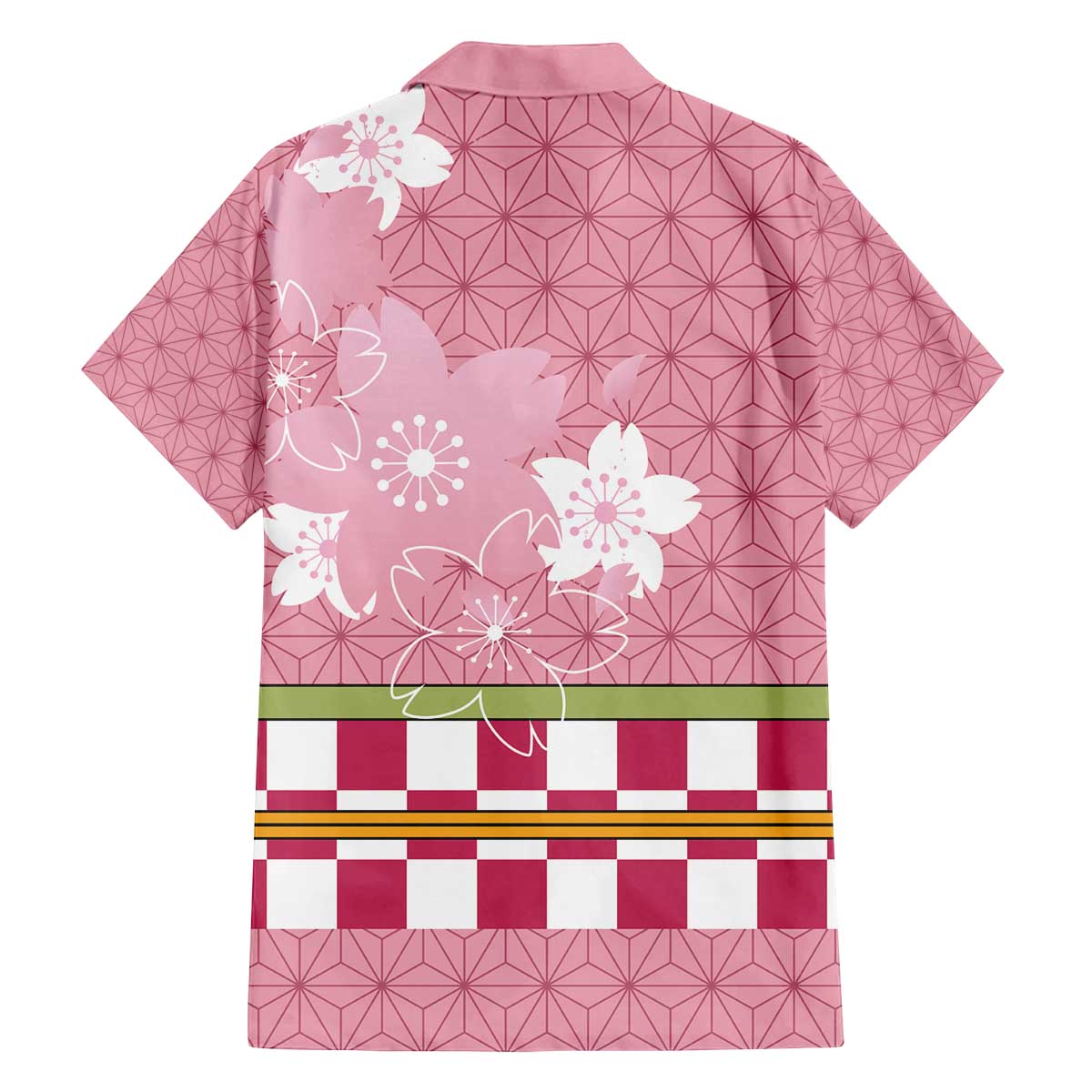 Japanese Asanoha Pattern Family Matching Off The Shoulder Long Sleeve Dress and Hawaiian Shirt Charm Against Evil Spirits - Polynesian Pride