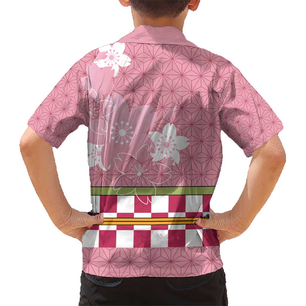 Japanese Asanoha Pattern Family Matching Short Sleeve Bodycon Dress and Hawaiian Shirt Charm Against Evil Spirits - Polynesian Pride