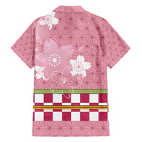 Japanese Asanoha Pattern Family Matching Short Sleeve Bodycon Dress and Hawaiian Shirt Charm Against Evil Spirits - Polynesian Pride