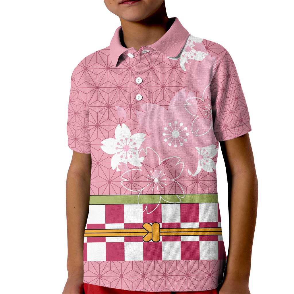 Japanese Asanoha Pattern Kid Polo Shirt Charm Against Evil Spirits - Polynesian Pride