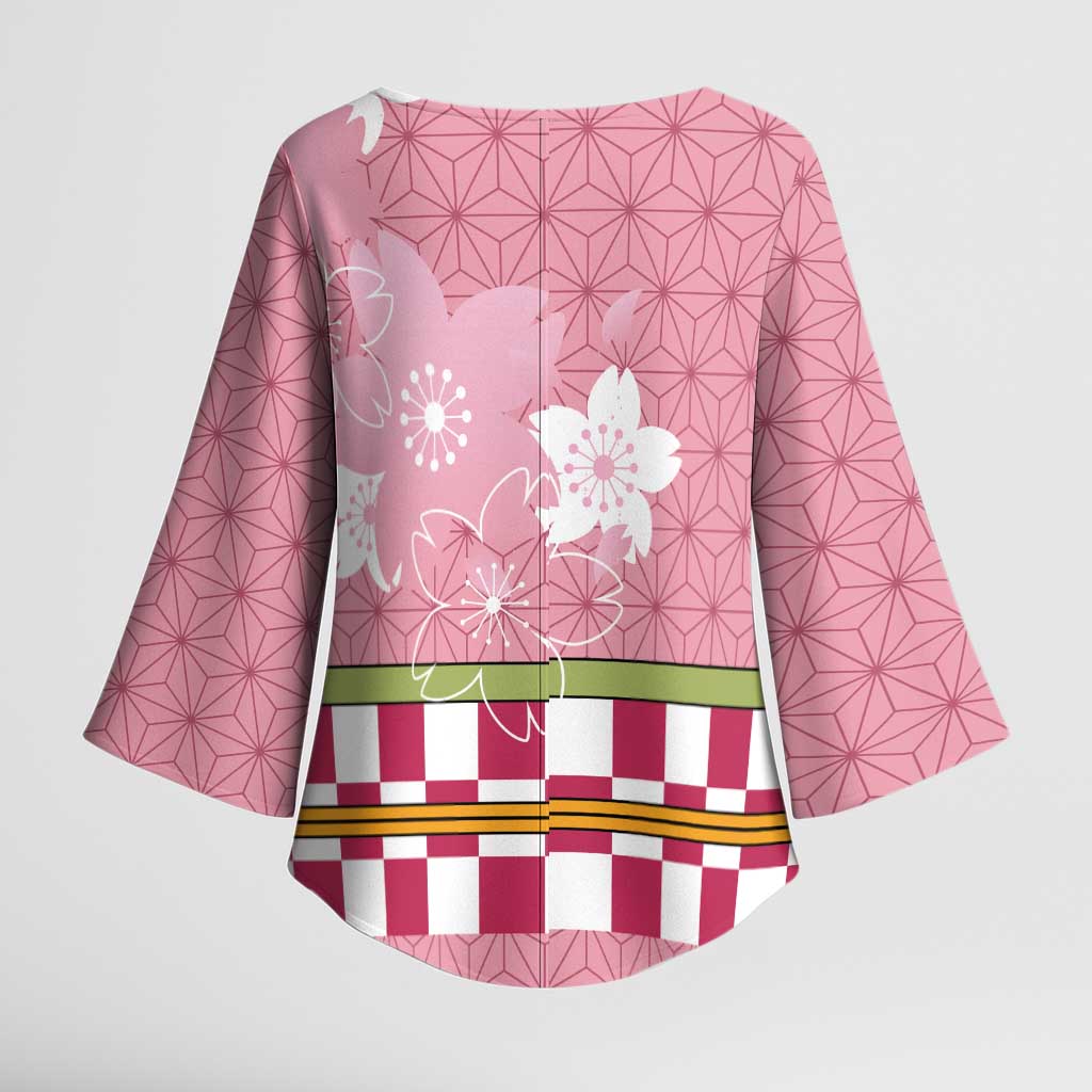 Japanese Asanoha Pattern Kimono Sleeve Blouse Charm Against Evil Spirits LT9 - Polynesian Pride