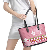 Japanese Asanoha Pattern Leather Tote Bag Charm Against Evil Spirits - Polynesian Pride