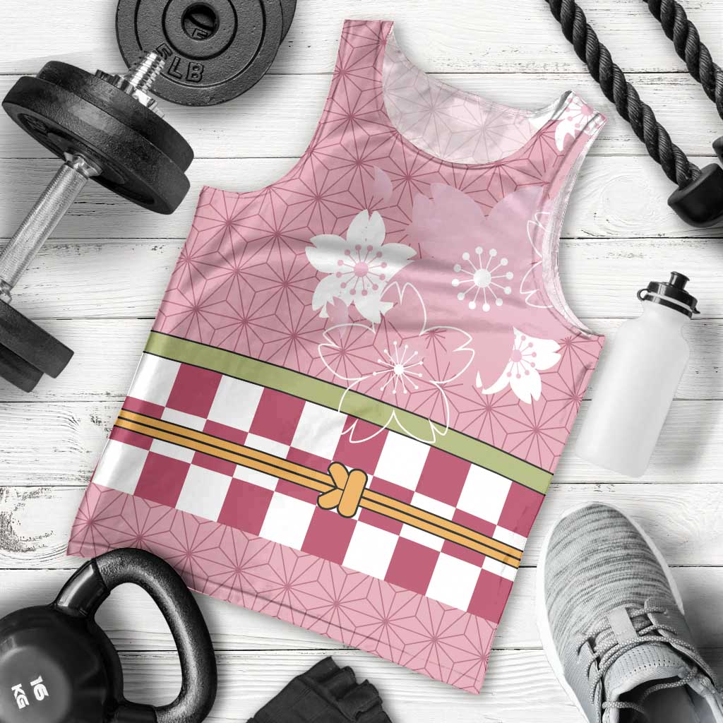 Japanese Asanoha Pattern Men Tank Top Charm Against Evil Spirits LT9 - Polynesian Pride