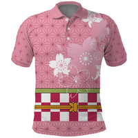Japanese Asanoha Pattern Polo Shirt Charm Against Evil Spirits - Polynesian Pride