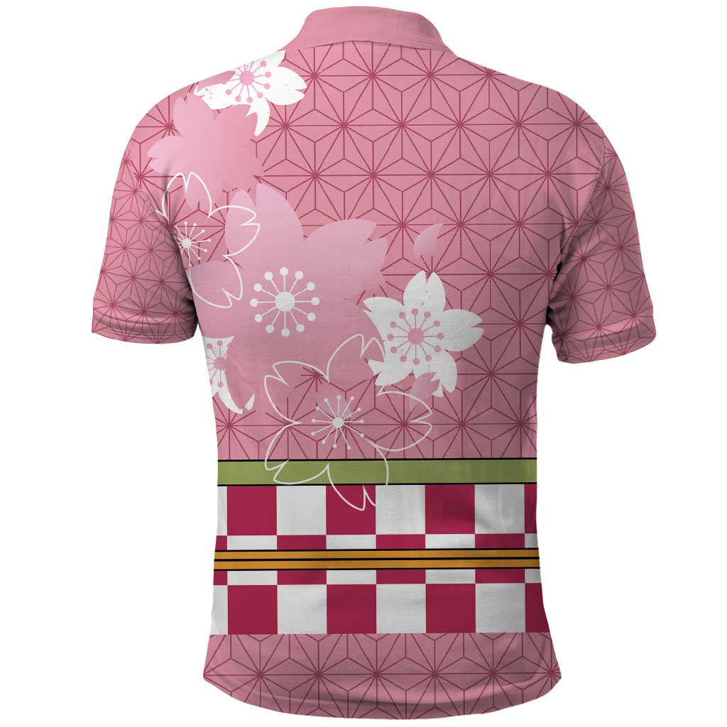 Japanese Asanoha Pattern Polo Shirt Charm Against Evil Spirits - Polynesian Pride