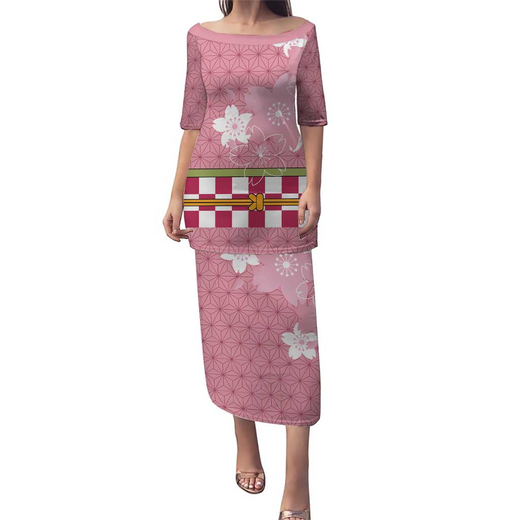 Japanese Asanoha Pattern Puletasi Charm Against Evil Spirits - Polynesian Pride