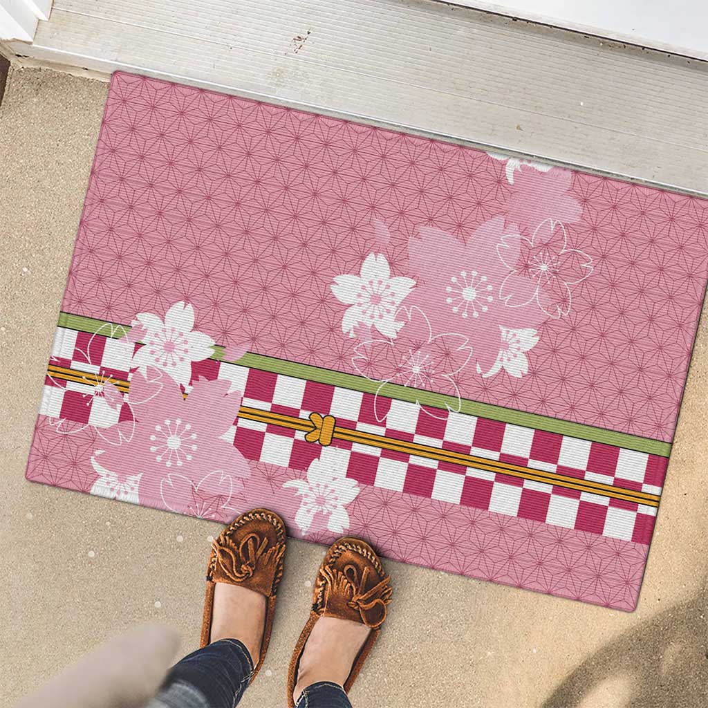 Japanese Asanoha Pattern Rubber Doormat Charm Against Evil Spirits LT9 - Polynesian Pride
