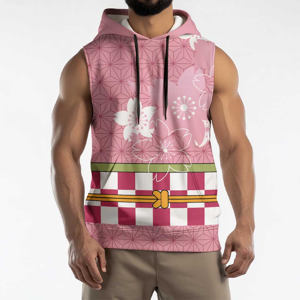 Japanese Asanoha Pattern Sleeveless Hoodie Charm Against Evil Spirits LT9 - Polynesian Pride