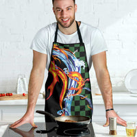 Japanese Asanoha Pattern Apron Sun Flame Slayer Dragon Hinokami Kagura Spirit LT9 - Polynesian Pride
