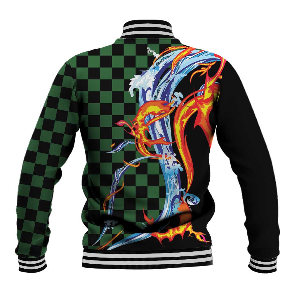 Japanese Asanoha Pattern Baseball Jacket Sun Flame Slayer Dragon Hinokami Kagura Spirit LT9 - Polynesian Pride