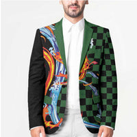 Japanese Asanoha Pattern Blazer Sun Flame Slayer Dragon Hinokami Kagura Spirit LT9 - Polynesian Pride