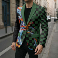 Japanese Asanoha Pattern Blazer Sun Flame Slayer Dragon Hinokami Kagura Spirit LT9 - Polynesian Pride