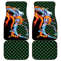 Japanese Asanoha Pattern Car Mats Sun Flame Slayer Dragon Hinokami Kagura Spirit LT9 - Polynesian Pride