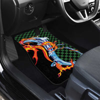 Japanese Asanoha Pattern Car Mats Sun Flame Slayer Dragon Hinokami Kagura Spirit LT9 - Polynesian Pride