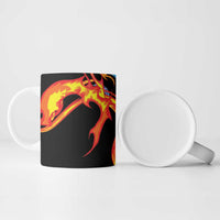 Japanese Asanoha Pattern Ceramic Mug Sun Flame Slayer Dragon Hinokami Kagura Spirit LT9 - Polynesian Pride