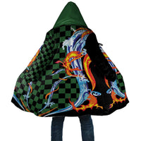 Japanese Asanoha Pattern Cloak Sun Flame Slayer Dragon Hinokami Kagura Spirit - Polynesian Pride