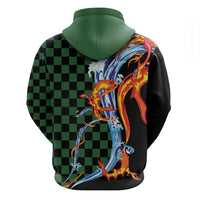 Japanese Asanoha Pattern Hoodie Sun Flame Slayer Dragon Hinokami Kagura Spirit - Polynesian Pride