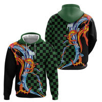 Japanese Asanoha Pattern Hoodie Sun Flame Slayer Dragon Hinokami Kagura Spirit - Polynesian Pride