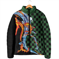 Japanese Asanoha Pattern Padded Jacket Sun Flame Slayer Dragon Hinokami Kagura Spirit LT9 - Polynesian Pride