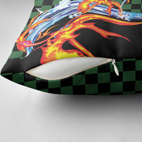 Japanese Asanoha Pattern Pillow Cover Sun Flame Slayer Dragon Hinokami Kagura Spirit - Polynesian Pride