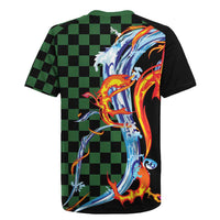 Japanese Asanoha Pattern Rugby Jersey Sun Flame Slayer Dragon Hinokami Kagura Spirit LT9 - Polynesian Pride