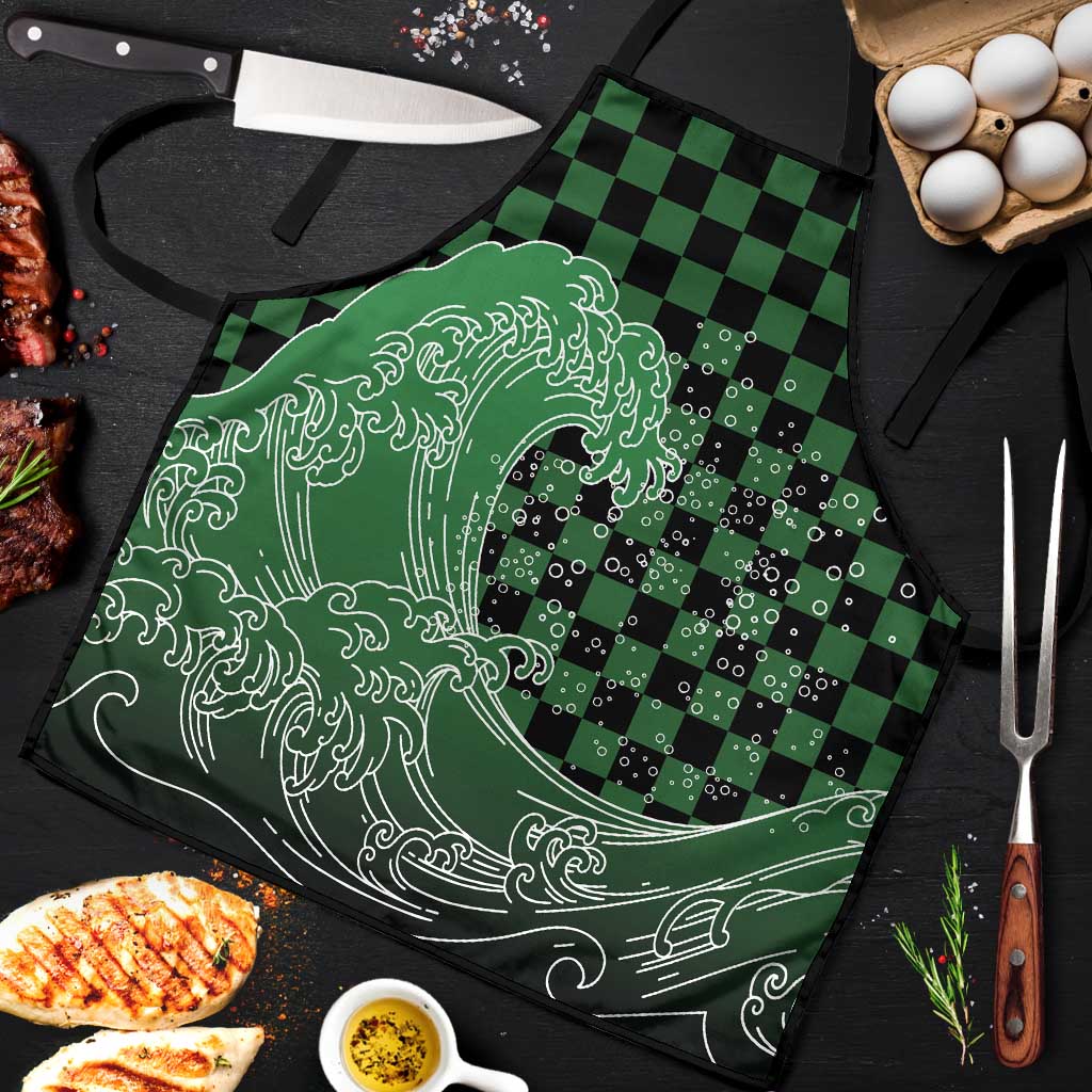 Japanese Asanoha Pattern Apron Water Breathing Slayer Dragon - Polynesian Pride