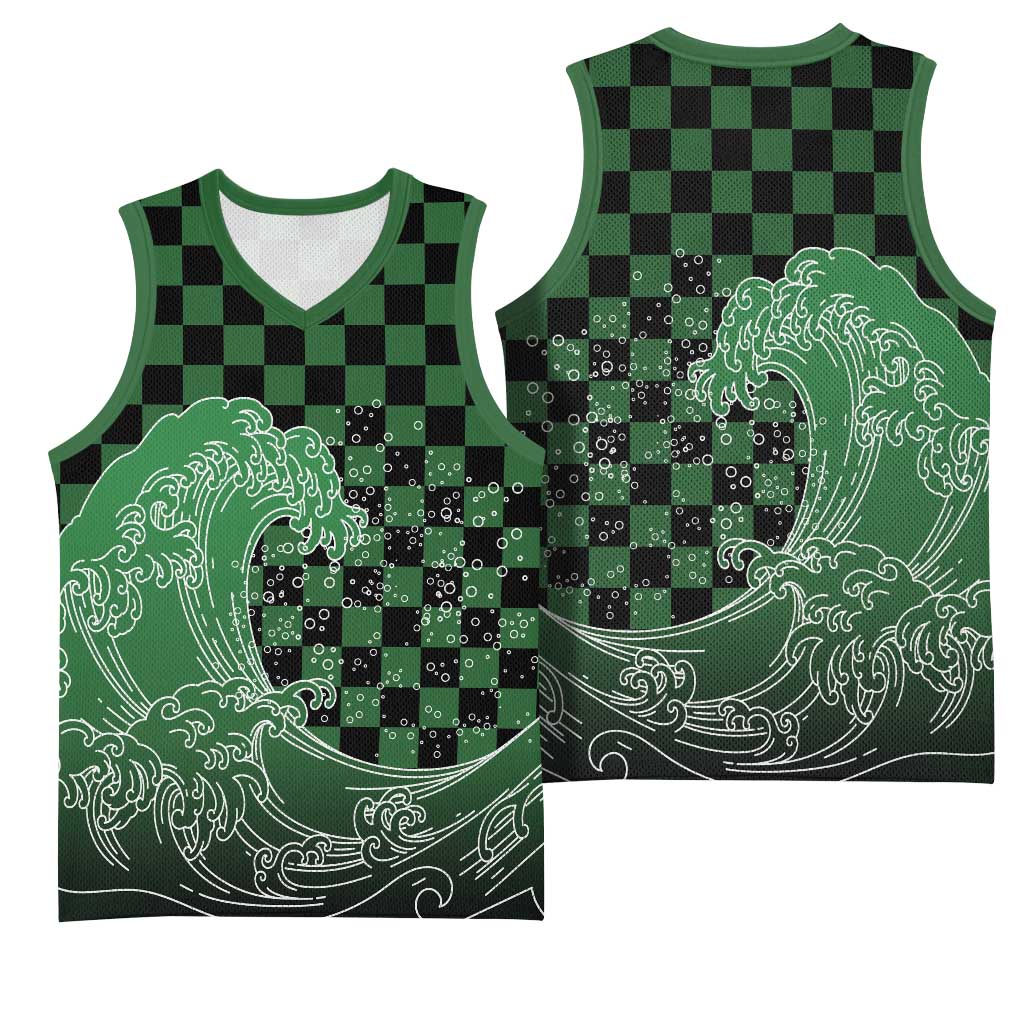 Japanese Asanoha Pattern Basketball Jersey Water Breathing Slayer Dragon LT9 - Polynesian Pride