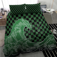 Japanese Asanoha Pattern Bedding Set Water Breathing Slayer Dragon - Polynesian Pride